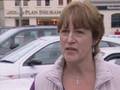 Crazy lady driver fights for parking space